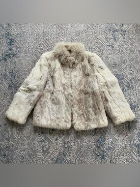 Women's Cream Real Fur Jacket - Luxury Winter Coat